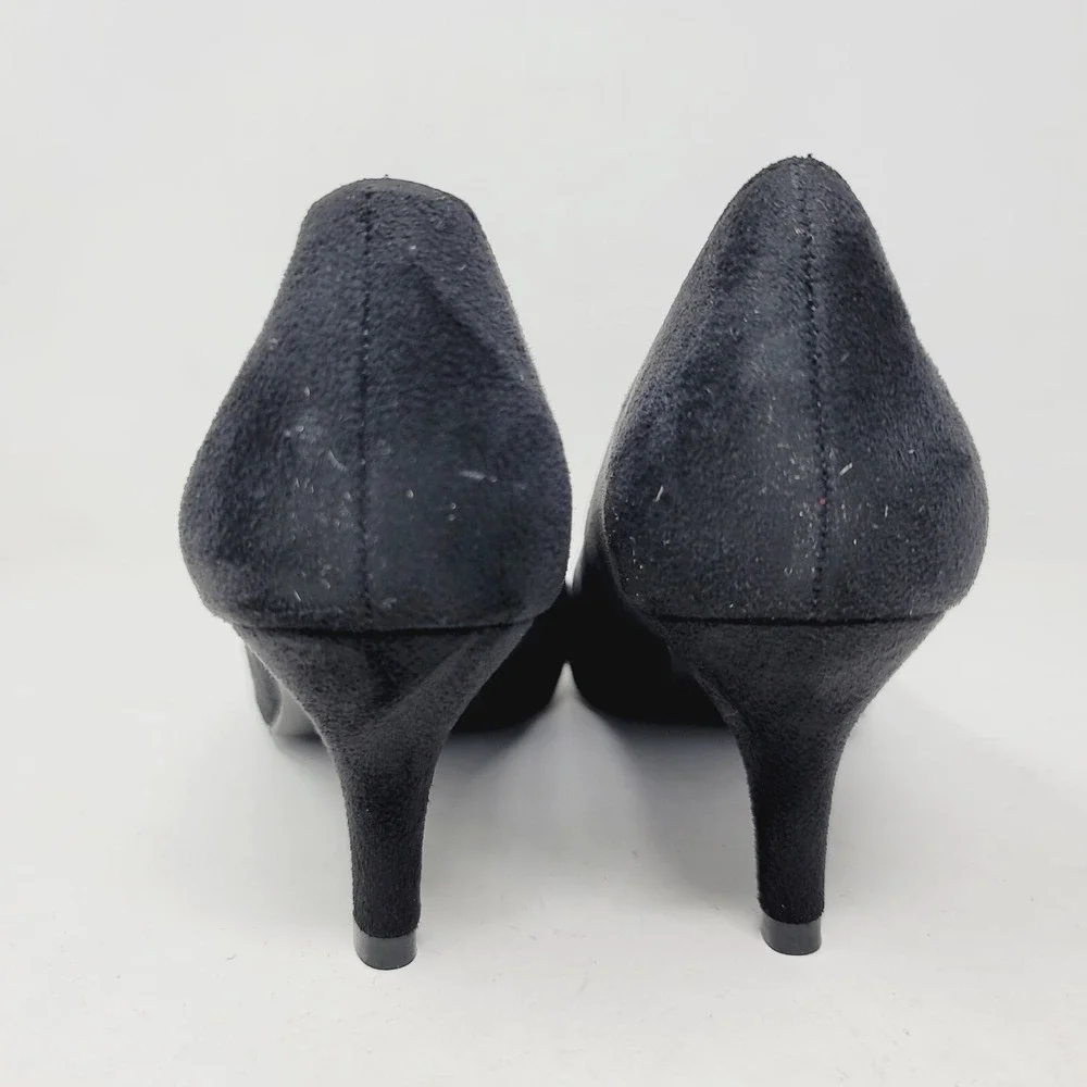 Greatonu Women's Pumps Sz 7.5 M Pointed Closed Toe Low Heel Dress